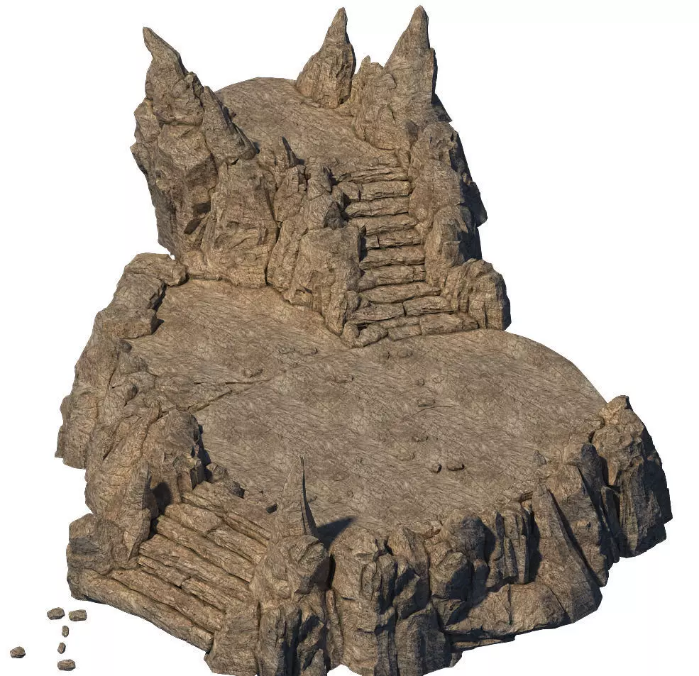 Surface - Huanglongshan stone steps 04 3D model_0