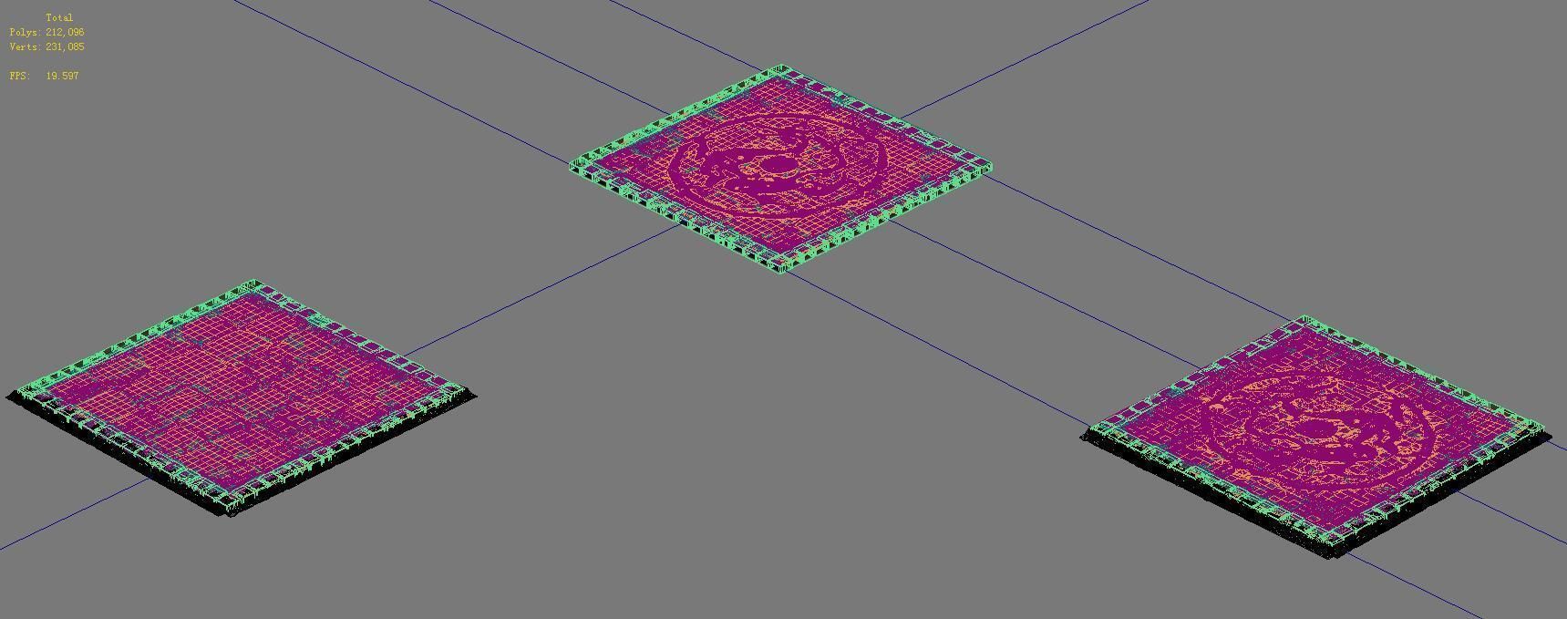 Ground parquet - dragon brick 3D model_8