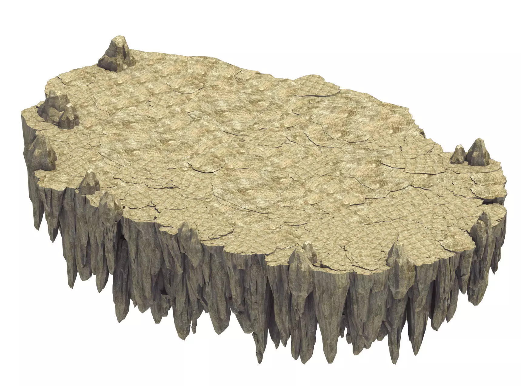 Terrain - stone road 3D model_0