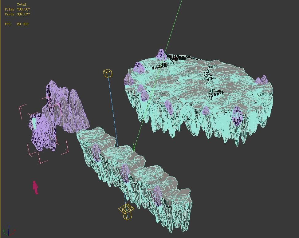 Terrain - stone road 3D model_1