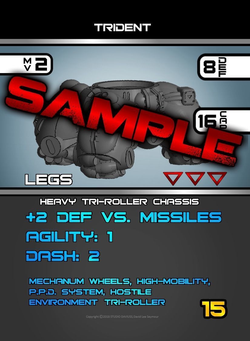 CHIBI-TECH SD - TRIDENT CHASSIS         3D print model_16