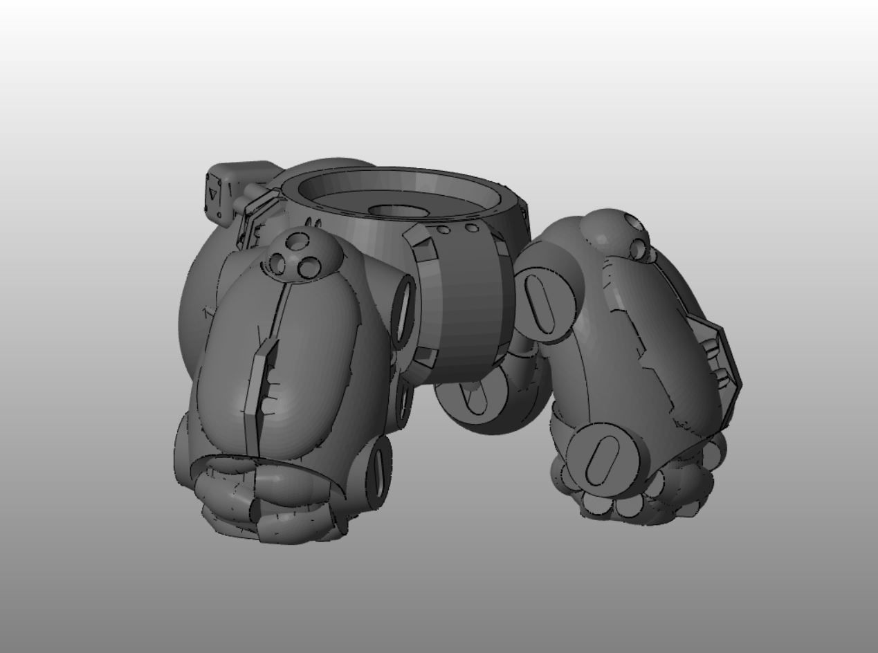 CHIBI-TECH SD - TRIDENT CHASSIS         3D print model_1
