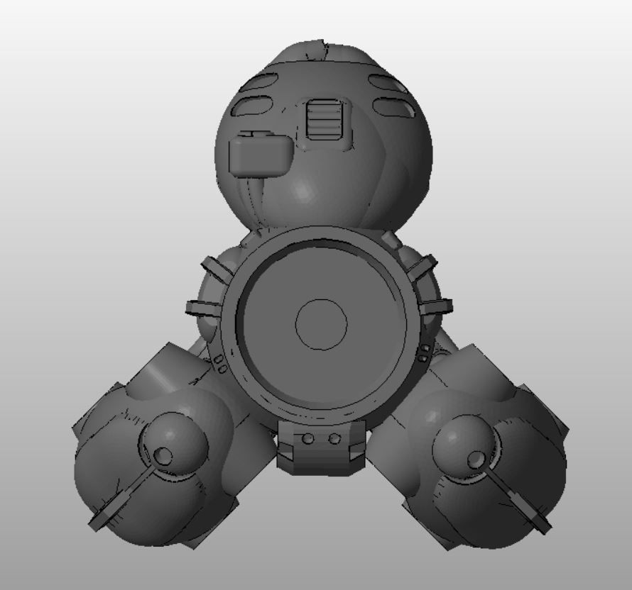 CHIBI-TECH SD - TRIDENT CHASSIS         3D print model_12