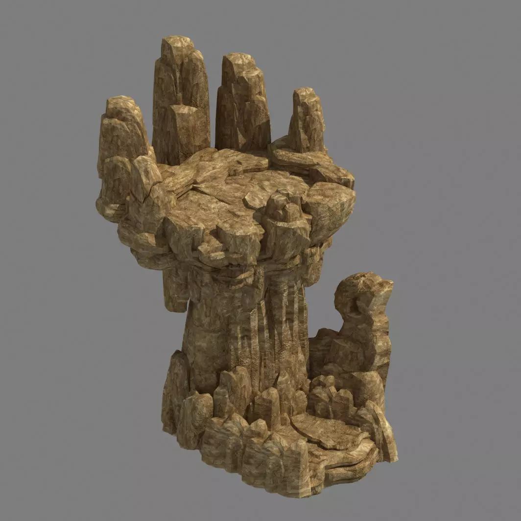 Fountain Hill Rock - Terrain 08 3D model_0
