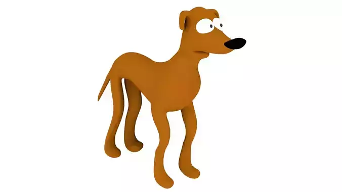 Pet Dog Santas little helper Simpsons 3D rigged Blender Free Free 3D model