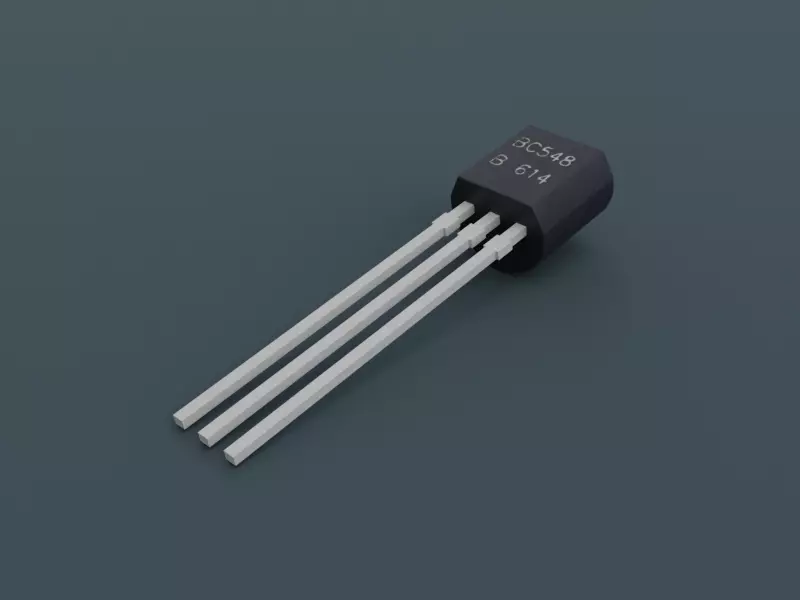 General Purpose NPN Transistor Low-poly 3D model_0