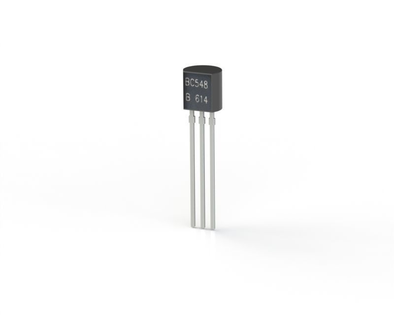 General Purpose NPN Transistor Low-poly 3D model_3