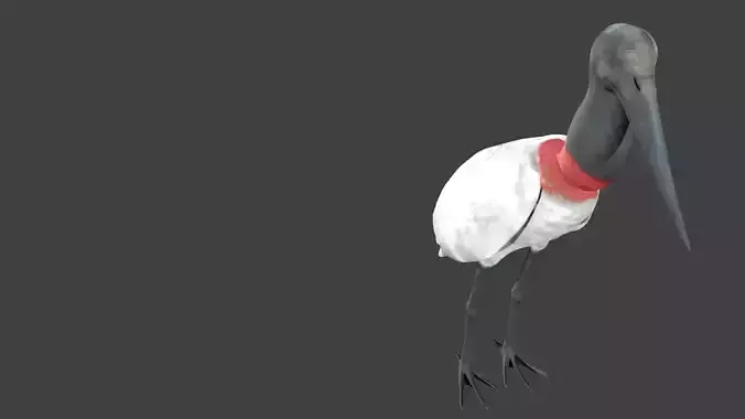 lowpoly egret bird