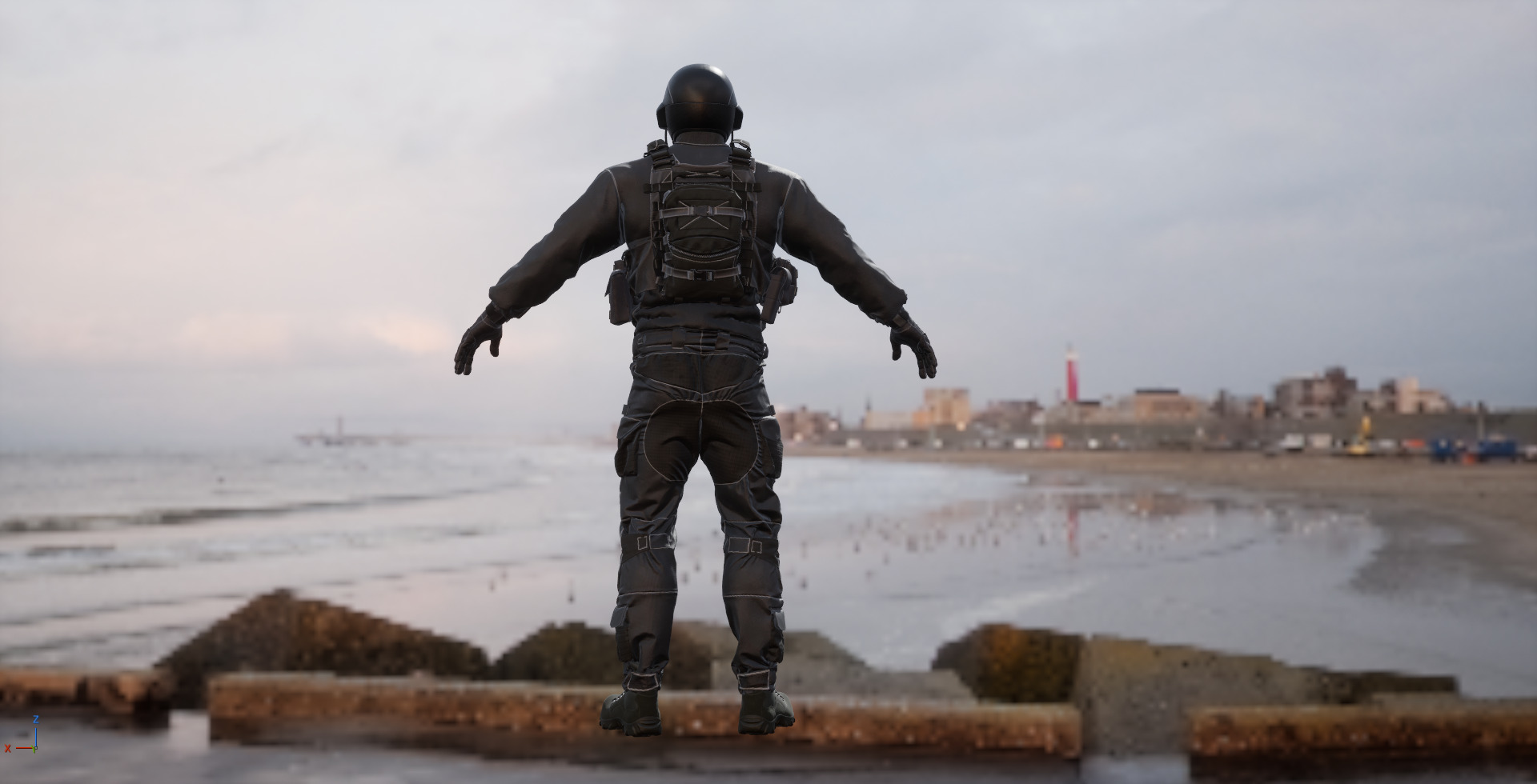 Tactical Soldier Character 3D model_4