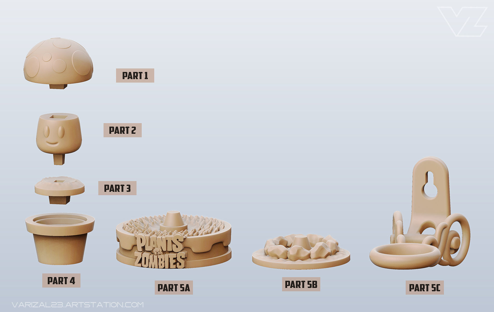 Plants vs Zombies - Sun Shroom 3D print model_3