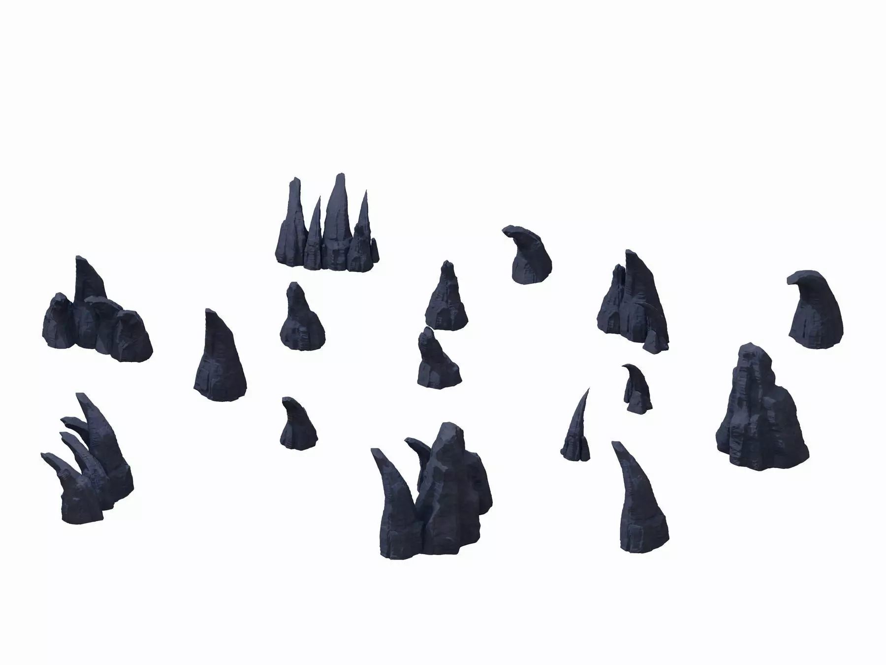 Ghost town - sharp stone 3D model_0