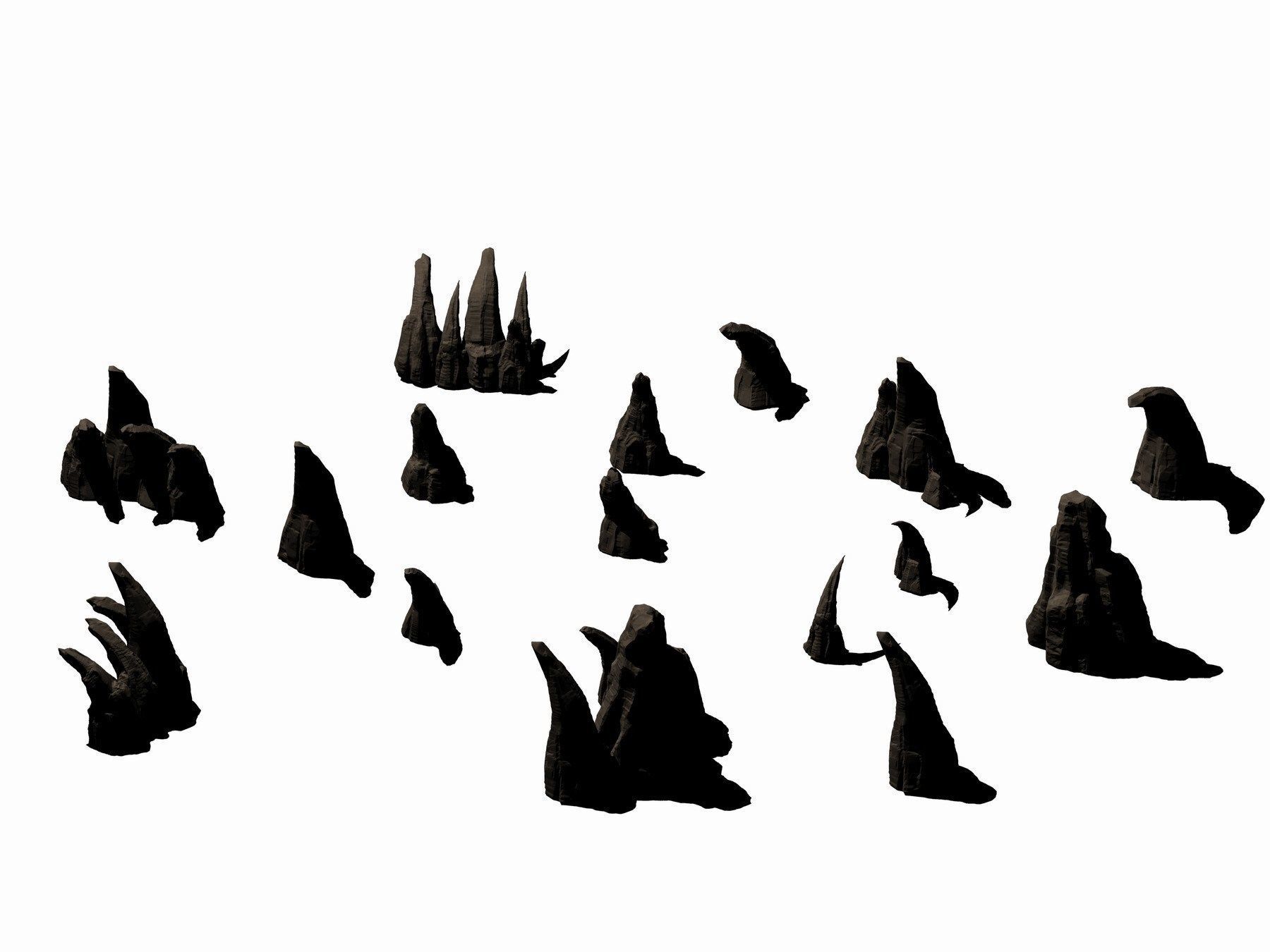 Ghost town - sharp stone 3D model_7