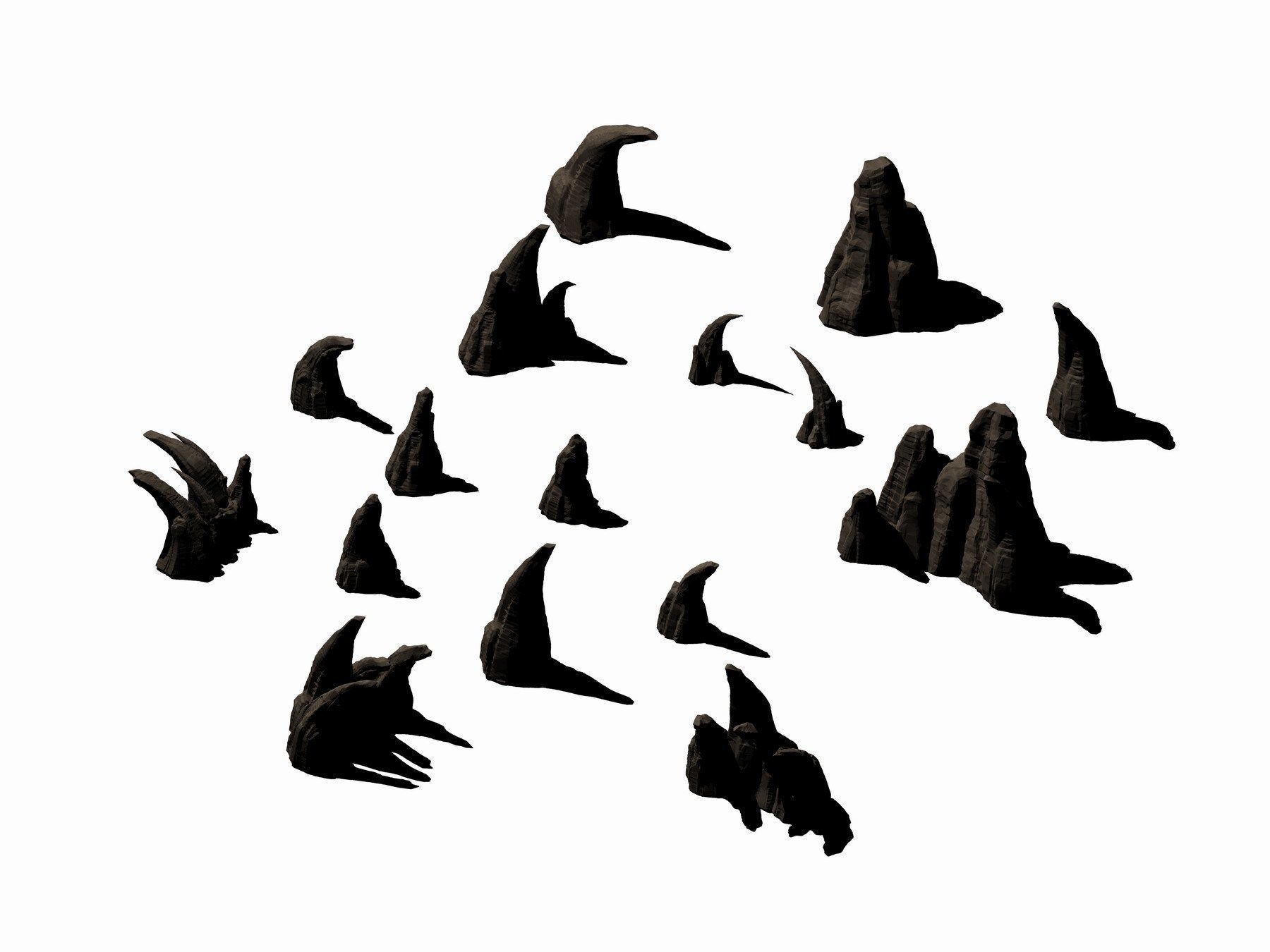 Ghost town - sharp stone 3D model_3