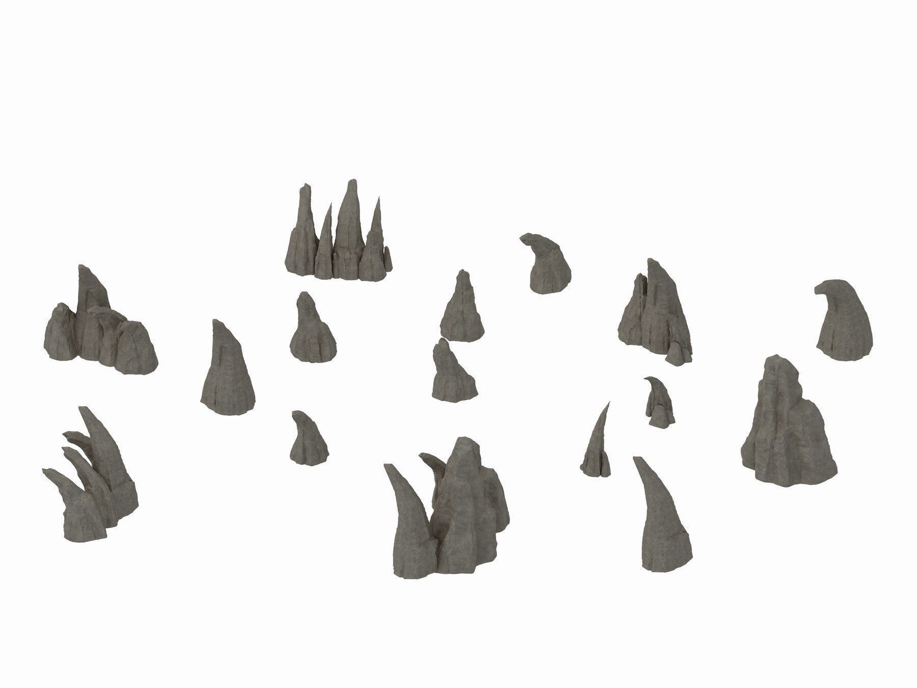 Ghost town - sharp stone 3D model_6