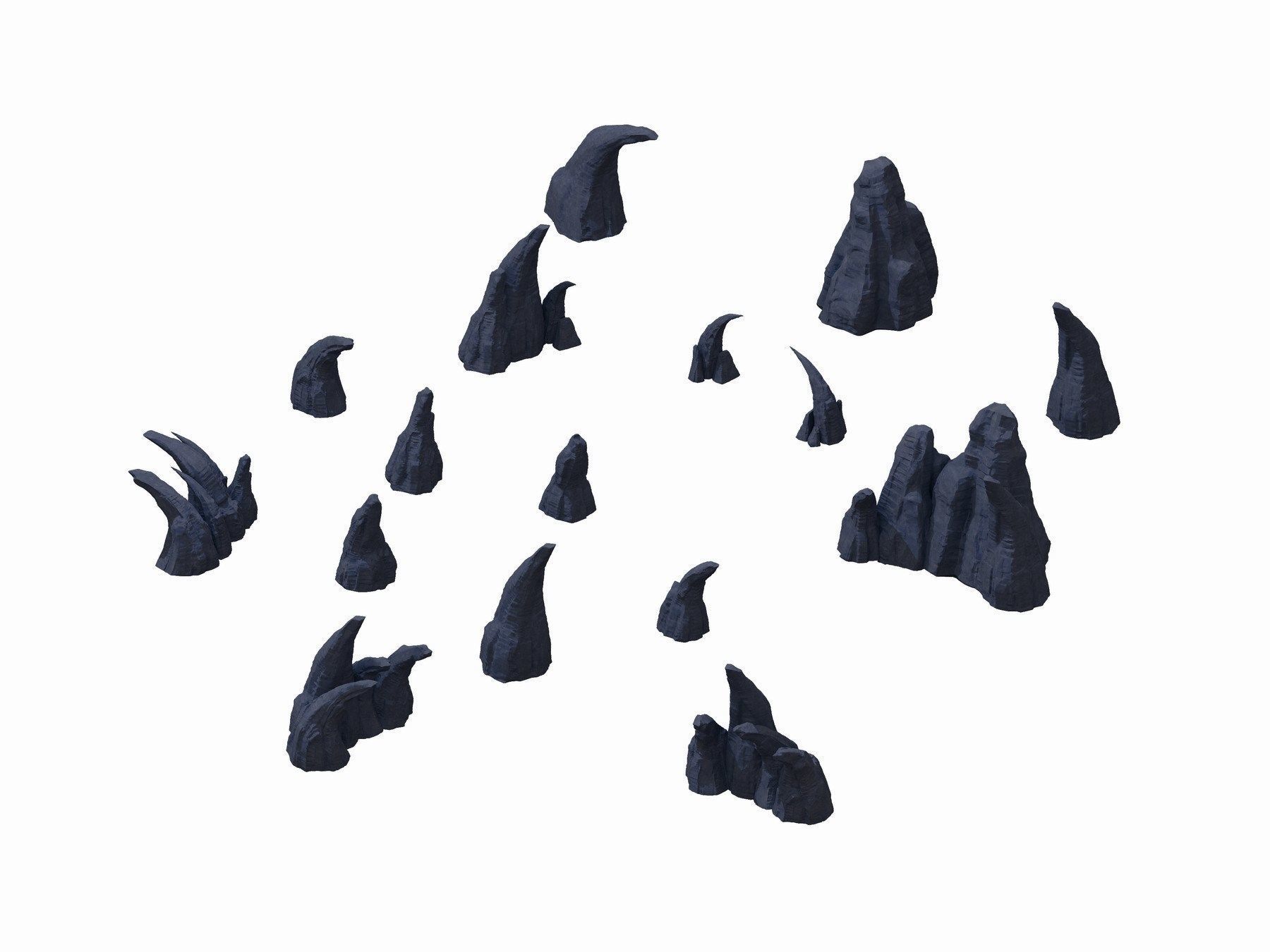 Ghost town - sharp stone 3D model_4