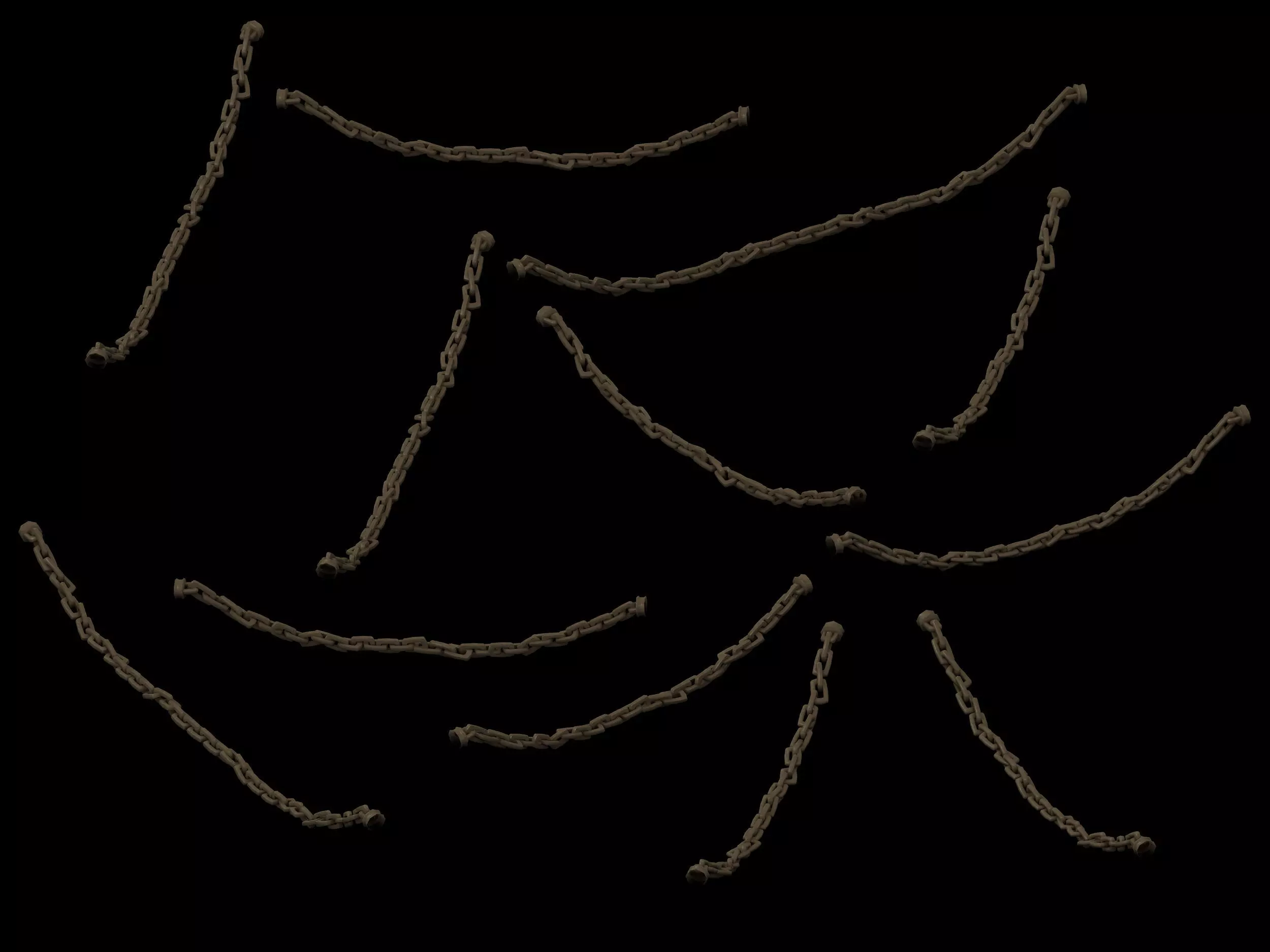 Ghosts - chains 3D model_0