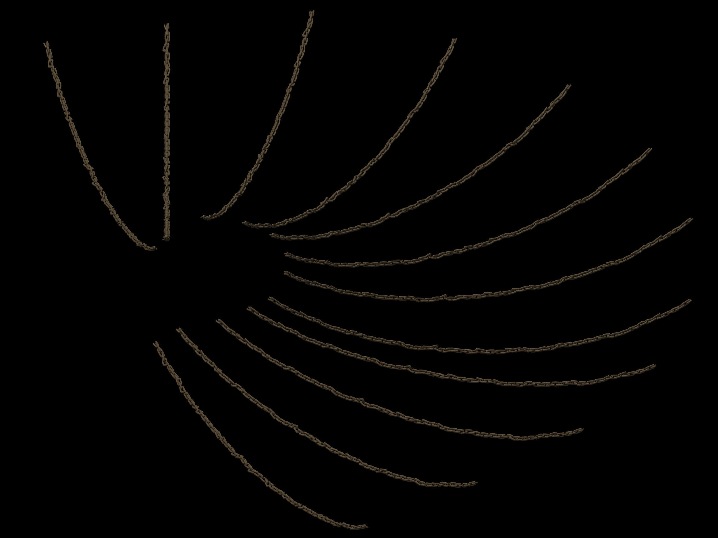 Ghosts - chains 3D model_2