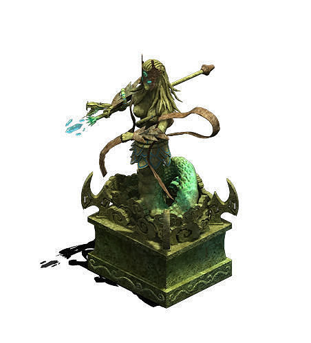 Seabed - dragon statue 3D model
