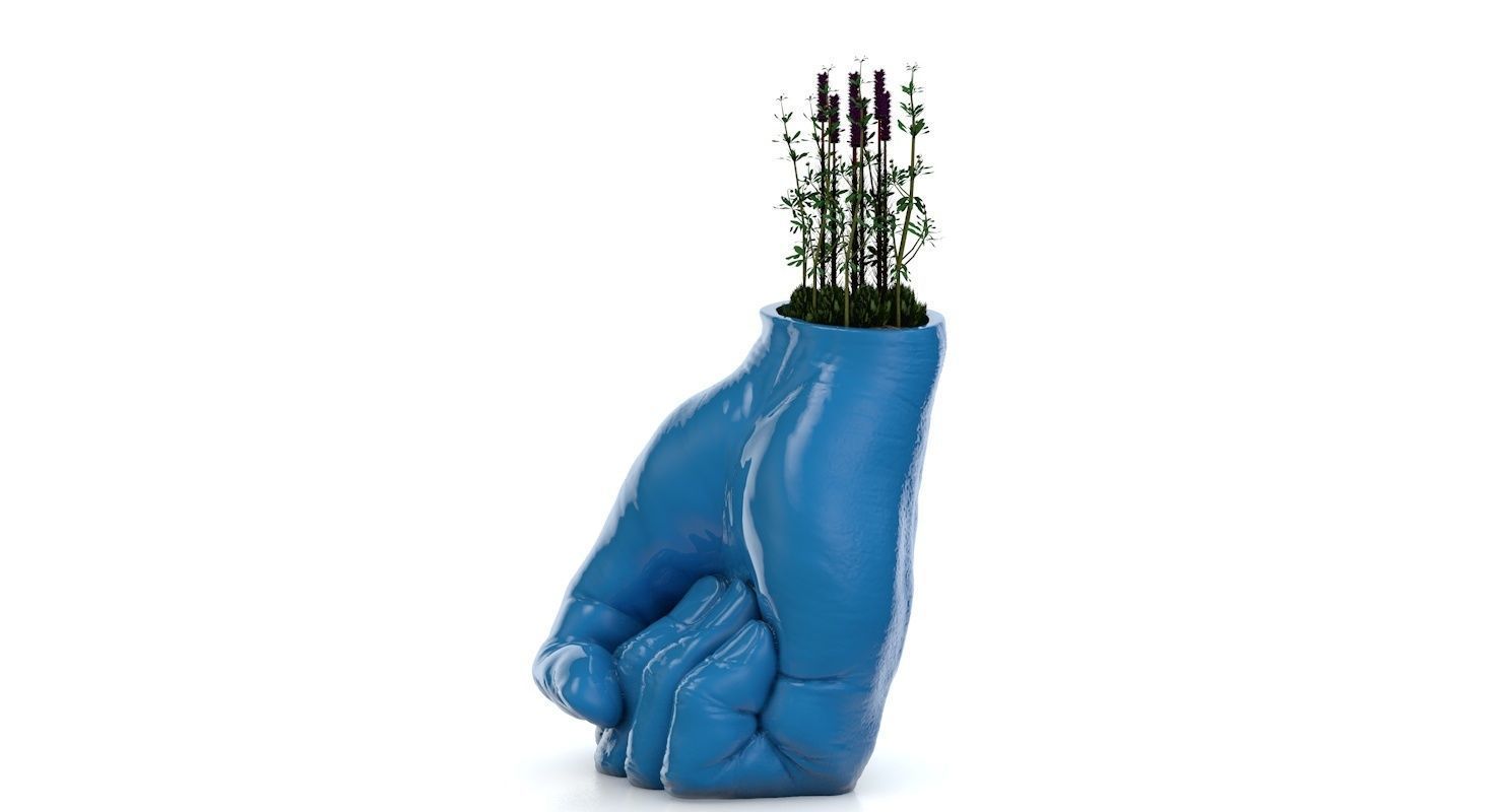 Hand Vase Plant  3D print model_5