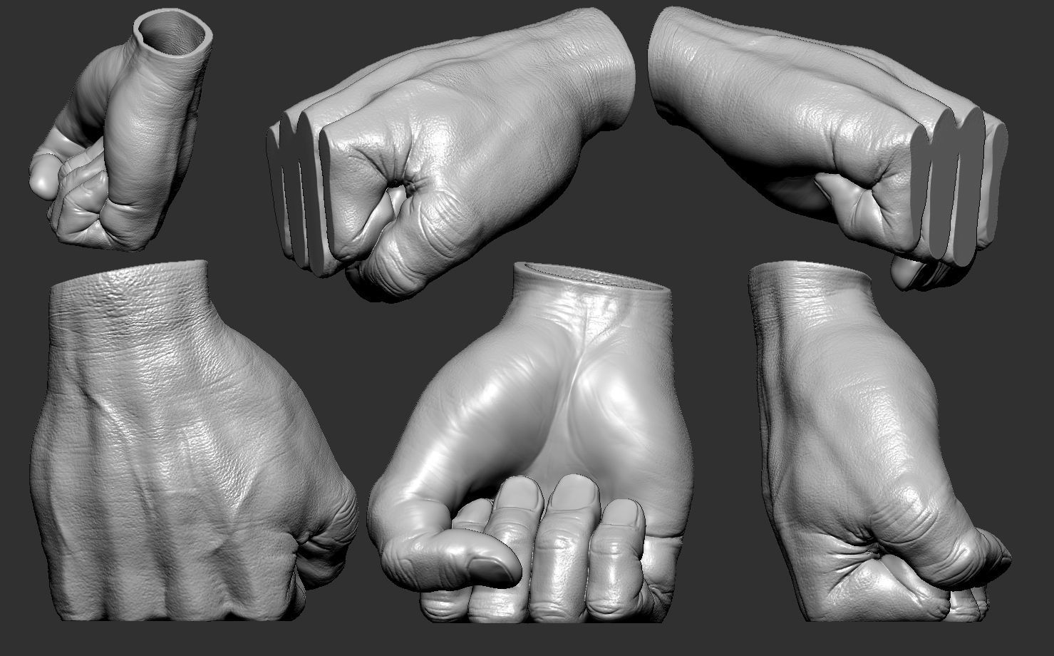 Hand Vase Plant  3D print model_9