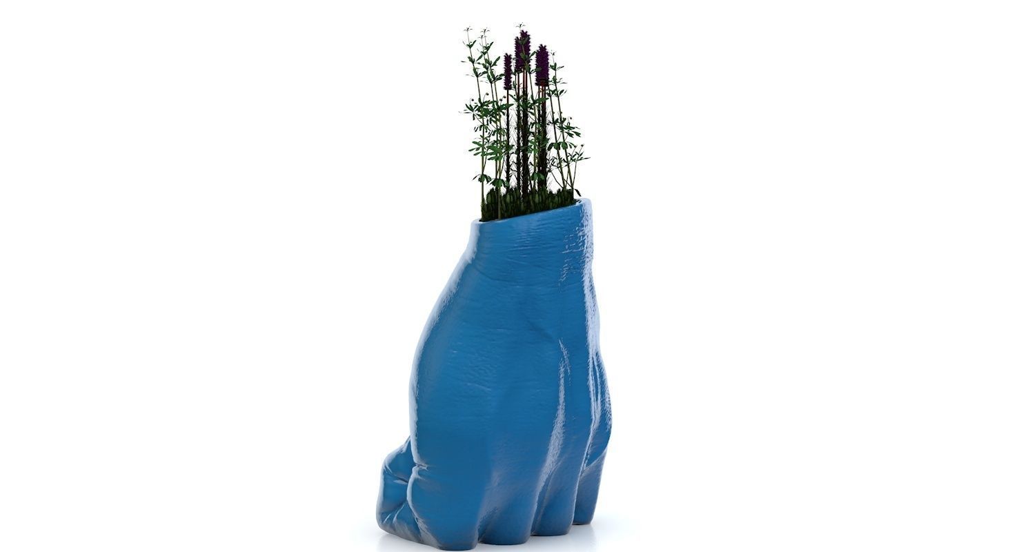 Hand Vase Plant  3D print model_6
