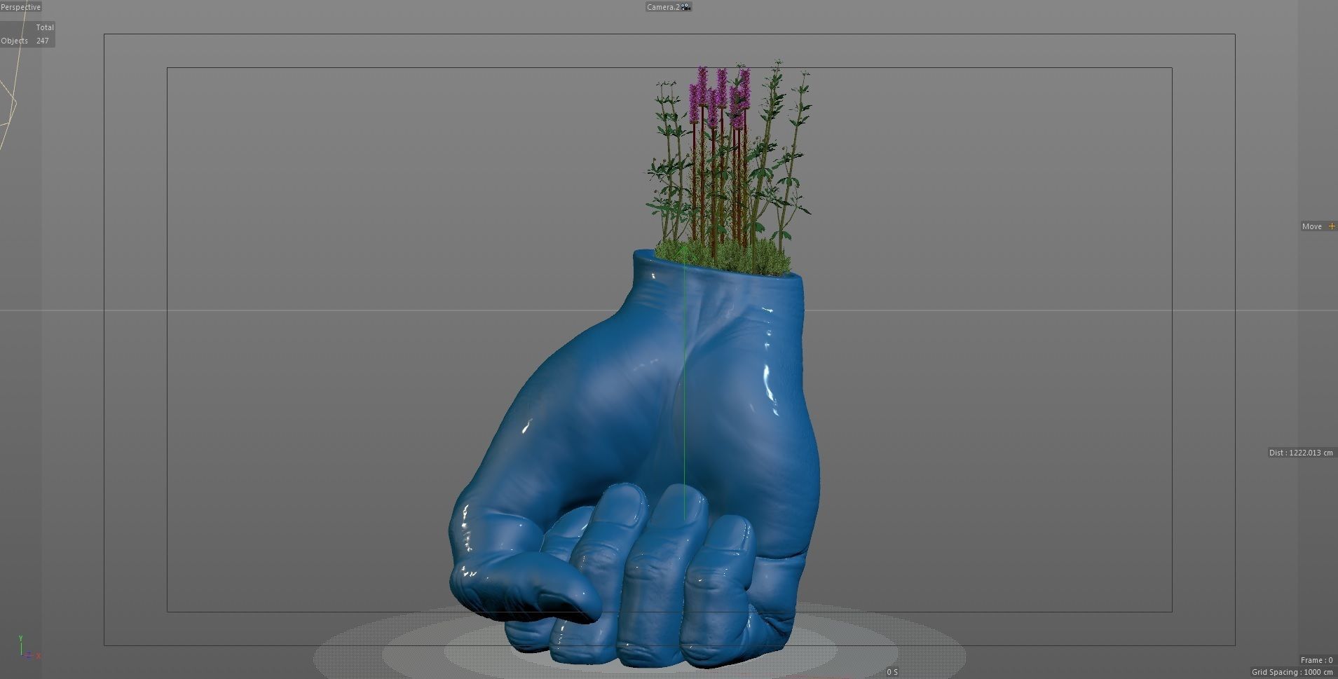 Hand Vase Plant  3D print model_8