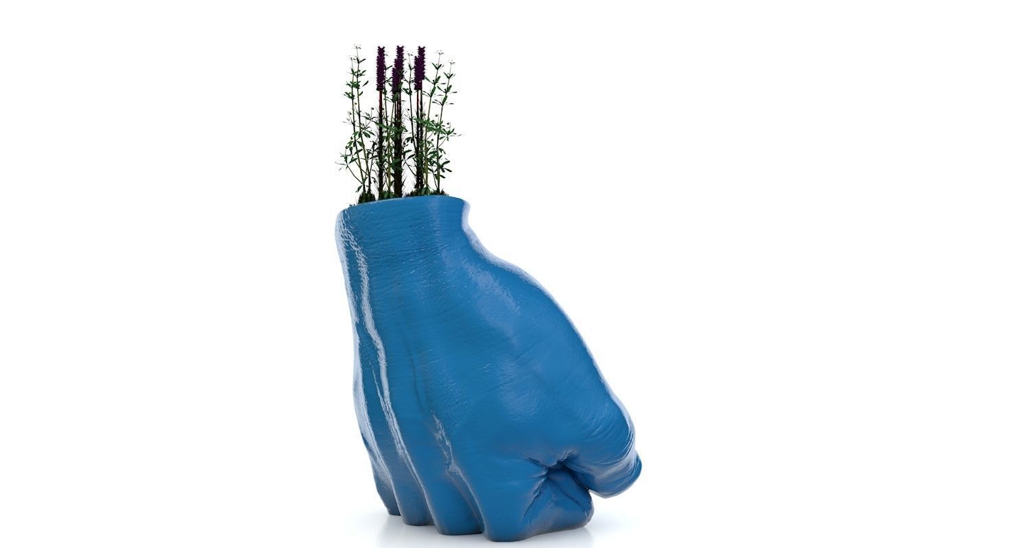 Hand Vase Plant  3D print model_2