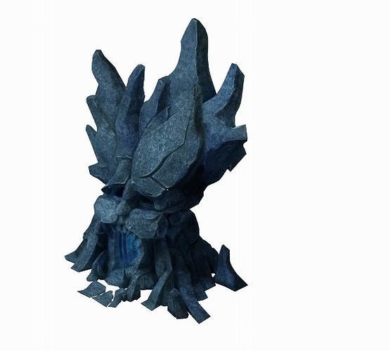 Seabed Stone - Stone Skull 02 3D model