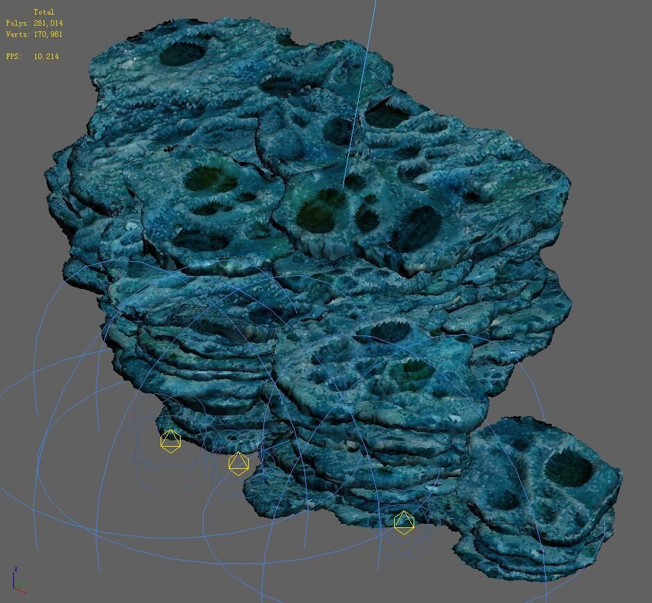 Haiyuan Mountain - Cave Mountain 01 3D model_2