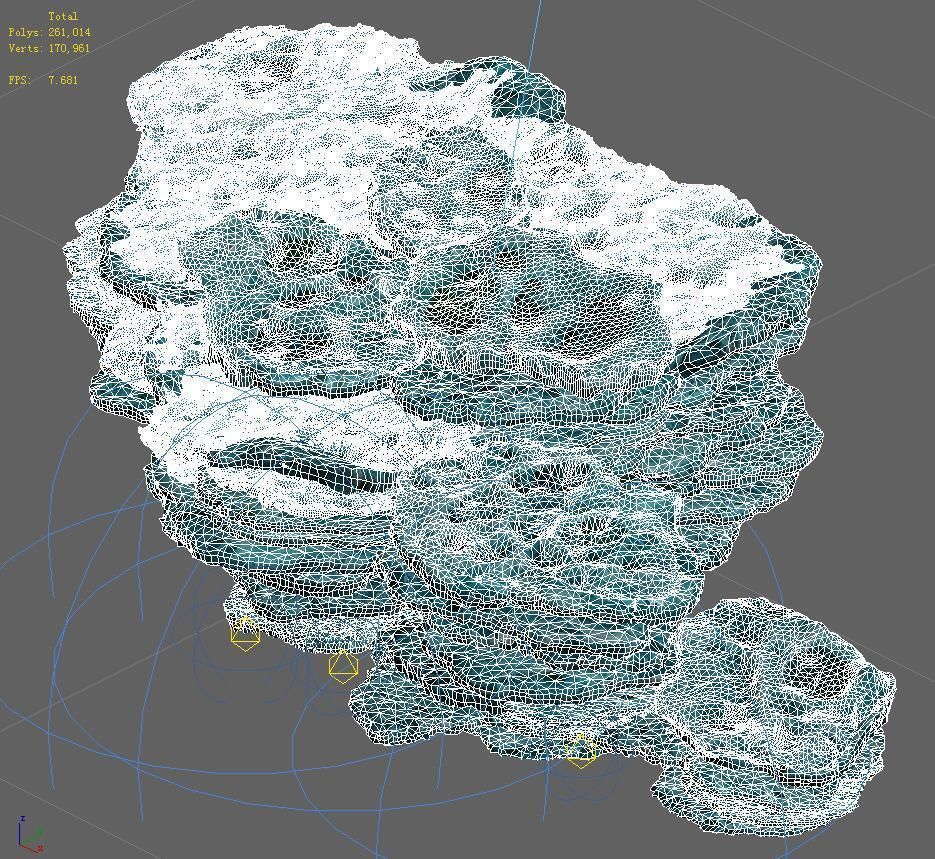 Haiyuan Mountain - Cave Mountain 01 3D model_3