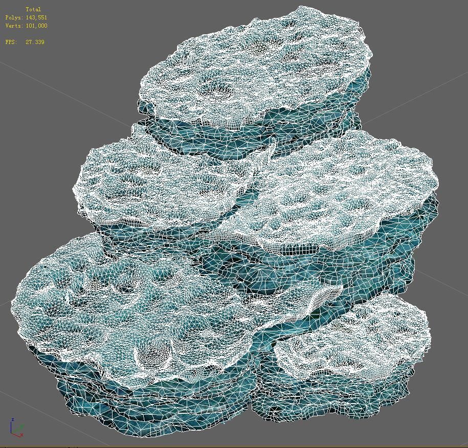 Haiyuan Mountain - Cave Mountain 02 3D model_3