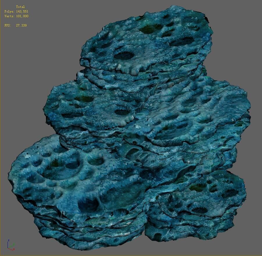 Haiyuan Mountain - Cave Mountain 02 3D model_2
