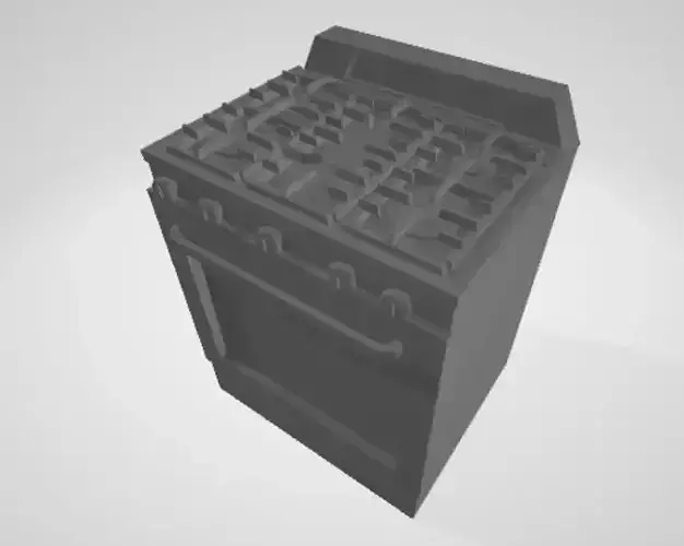 Stove Low-poly 3D model