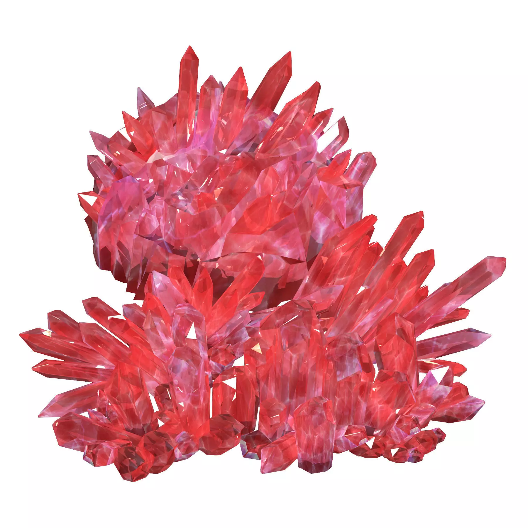 Red - Gain Crystal 01 3D model_0