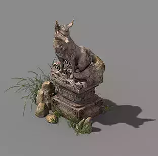Game Model - Fox - Statue