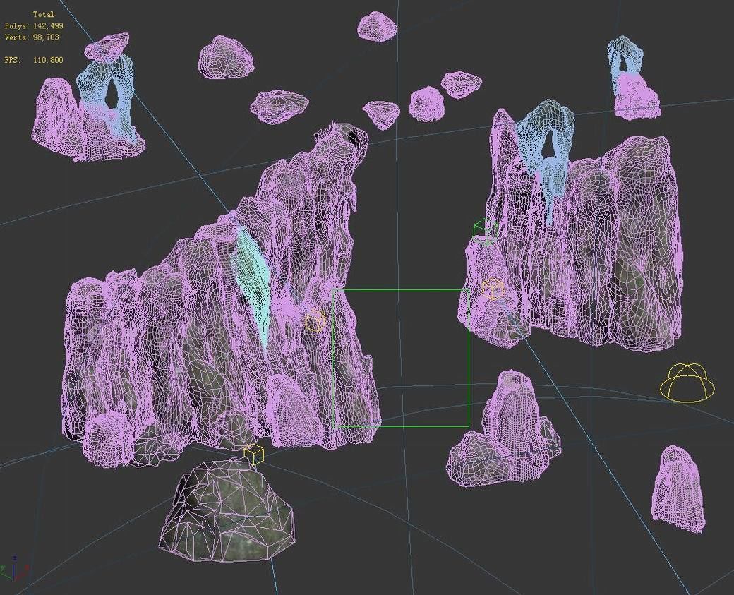 Huaguo Mountain - Terrain 01 3D model_2