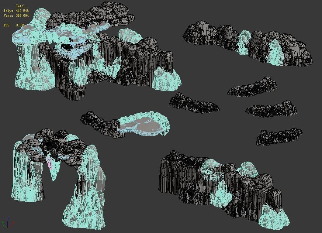 Huaguo Mountain - Mountain Hill Road 03 3D model_3