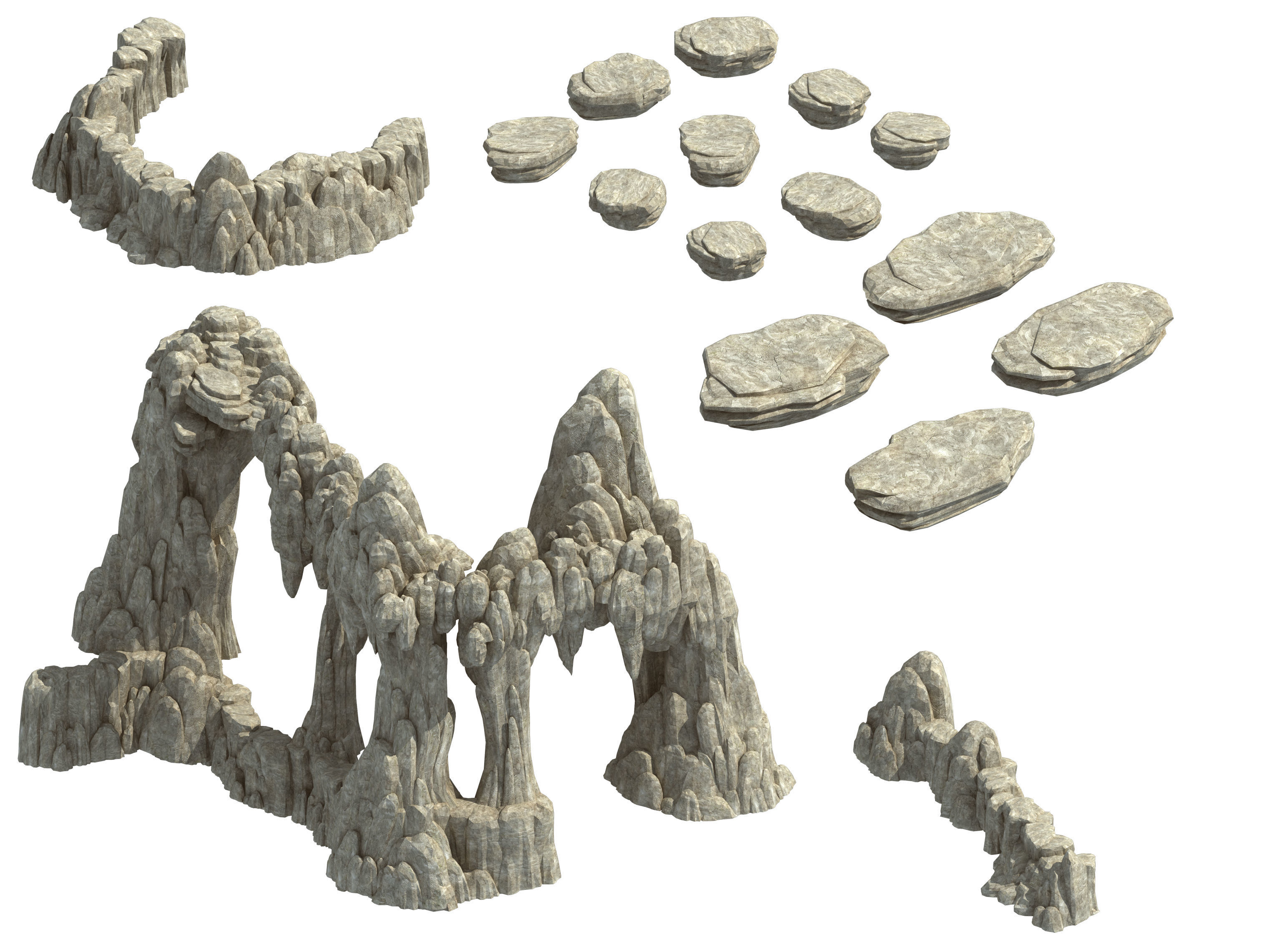 Huaguo Mountain - Mountain Hill Road 04 3D model_1