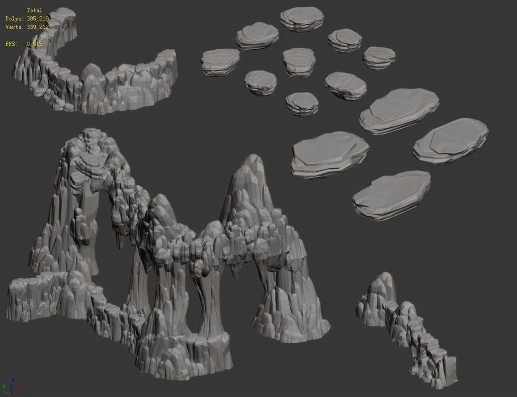 Huaguo Mountain - Mountain Hill Road 04 3D model_2