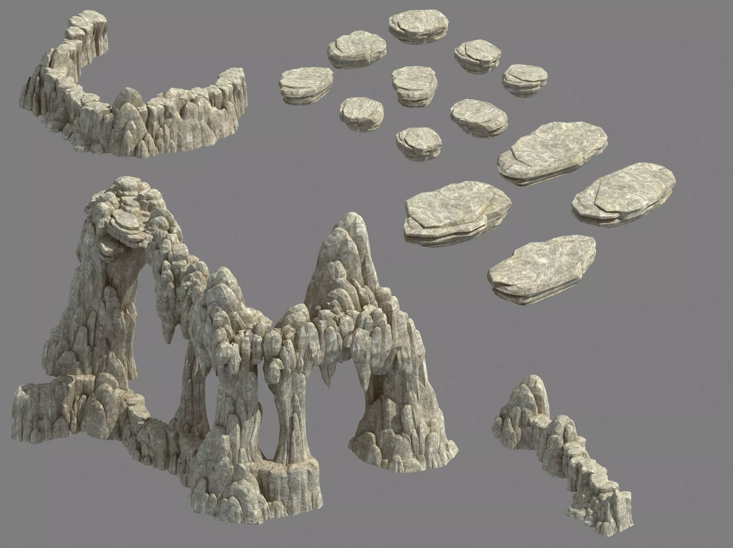 Huaguo Mountain - Mountain Hill Road 04 3D model_0