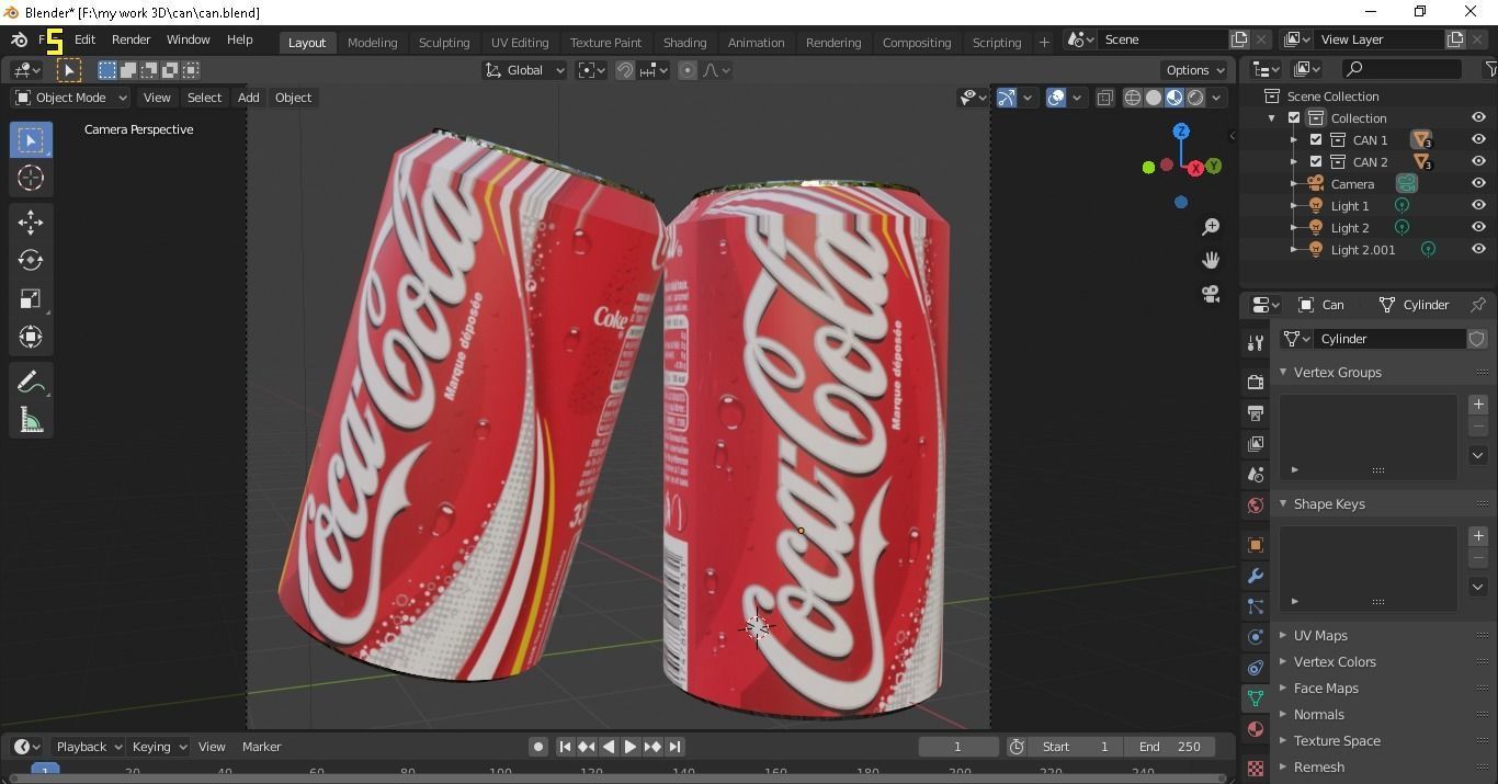 Coca Cola Can Free 3D model_4