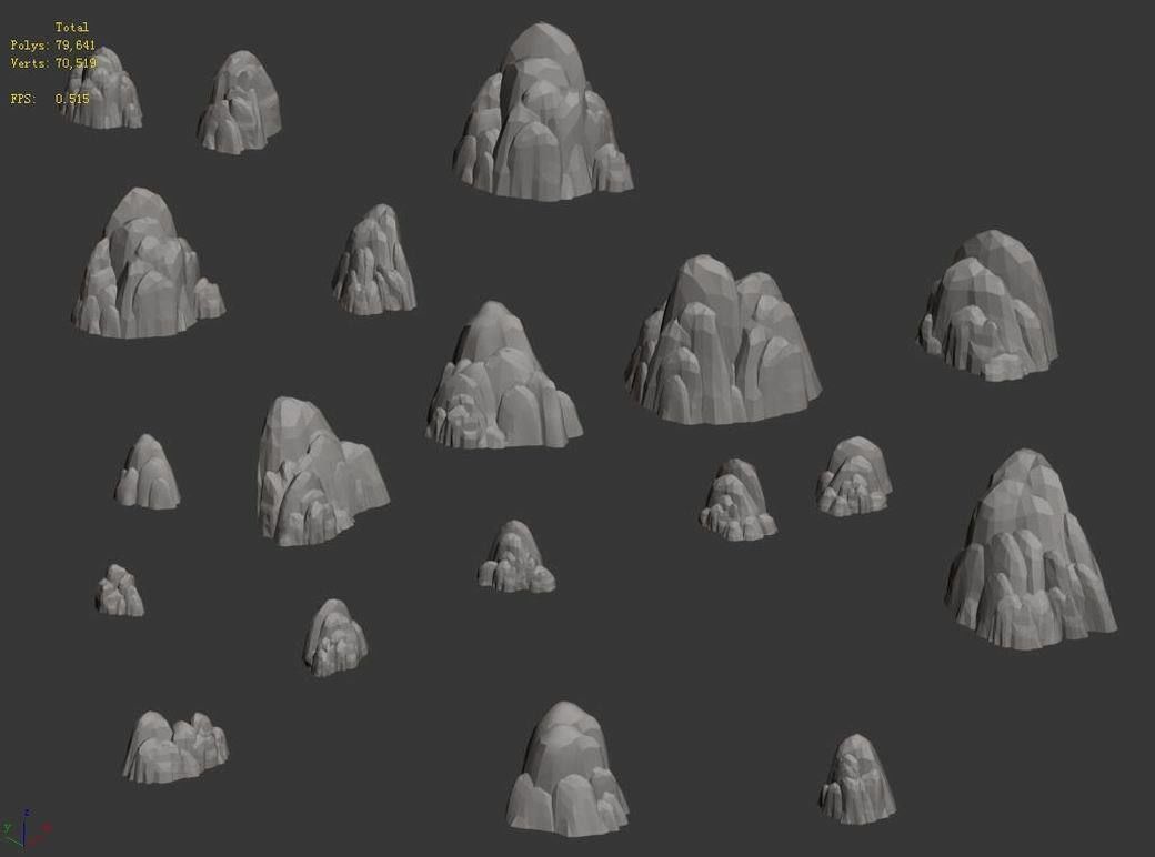 Huaguo Mountain - Mountain Hill Road 05 3D model_2