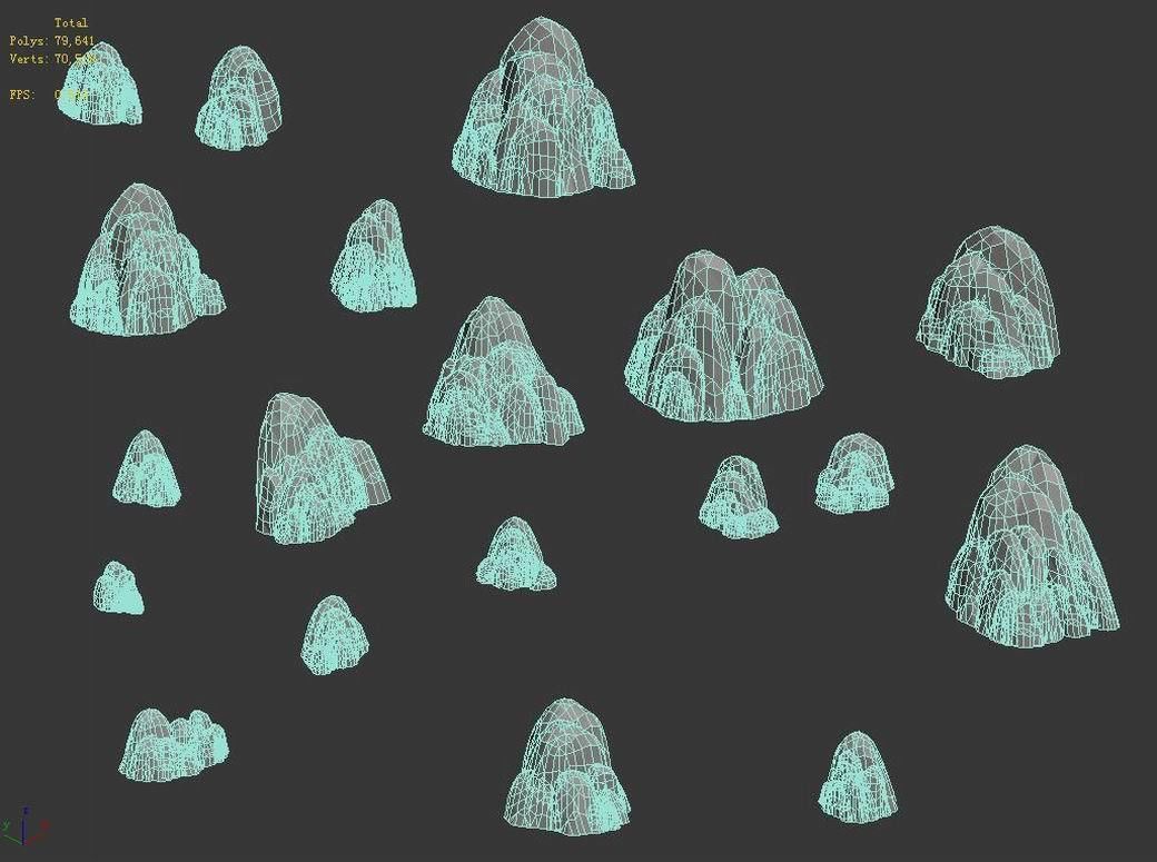 Huaguo Mountain - Mountain Hill Road 05 3D model_3