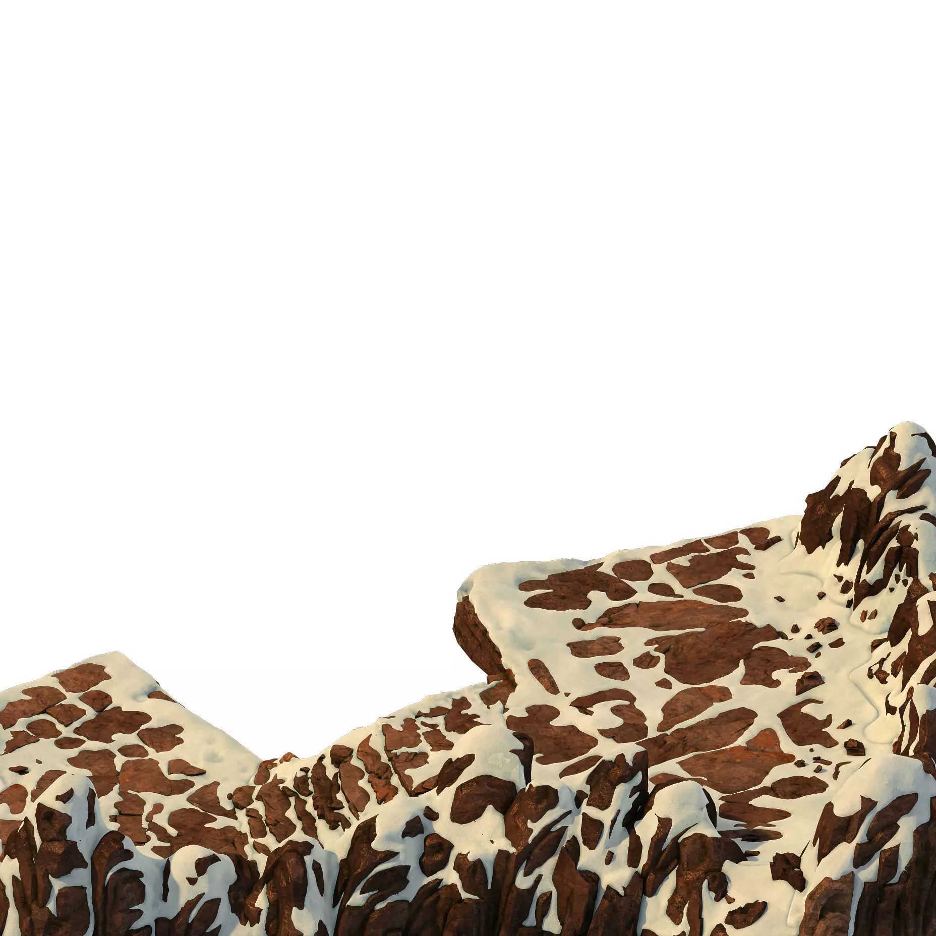 Huashan Mountain Road - ice and snow surface 03 3D model_0