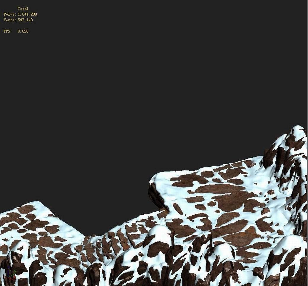 Huashan Mountain Road - ice and snow surface 03 3D model_3