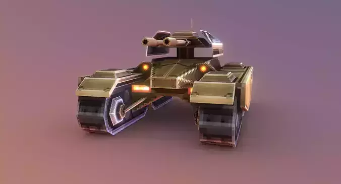 SCRAPDOG Dune Dozer tank Low-poly 3D model