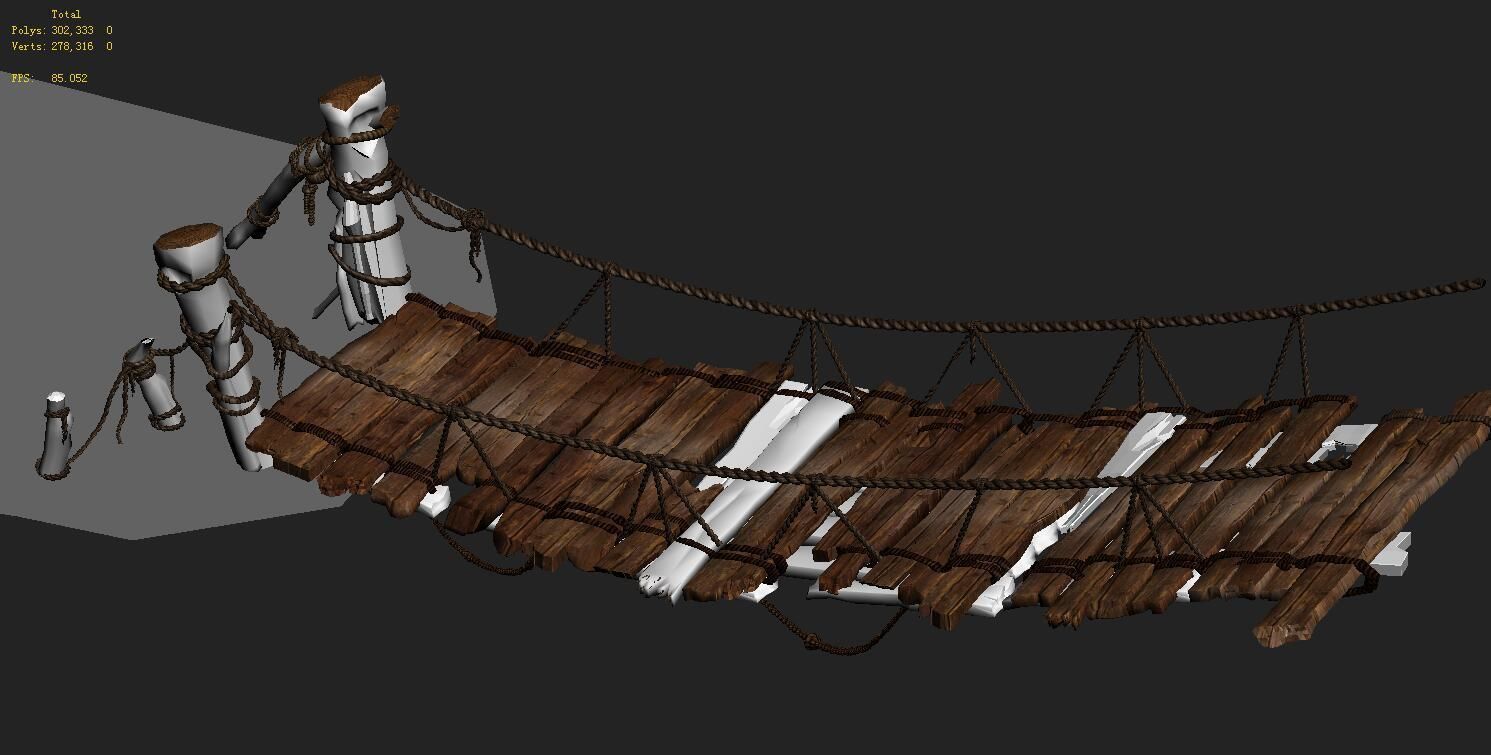 Huashan Mountain Road - Ice and Snow Bridge 03 3D model_2