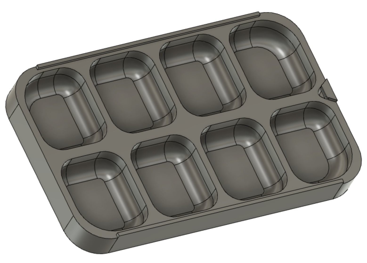 Watercolor palette 14 and 8 dishes set fit in Mint Can 3D print model_4