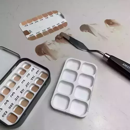 Watercolor palette 14 and 8 dishes set fit in Mint Can