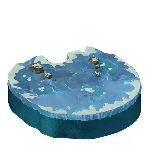 Huashan Mountain Road - ice and snow broken lake